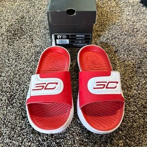Under Armour Red Curry Sandals